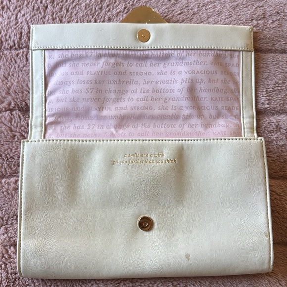 Kate Spade Rose Colored Glasses Frames Clutch Bag - Picture 9 of 16